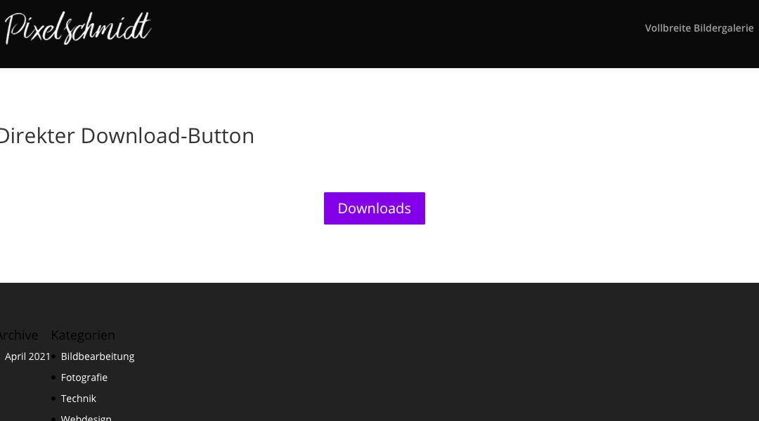 Divi  – Button für direkte Downloads