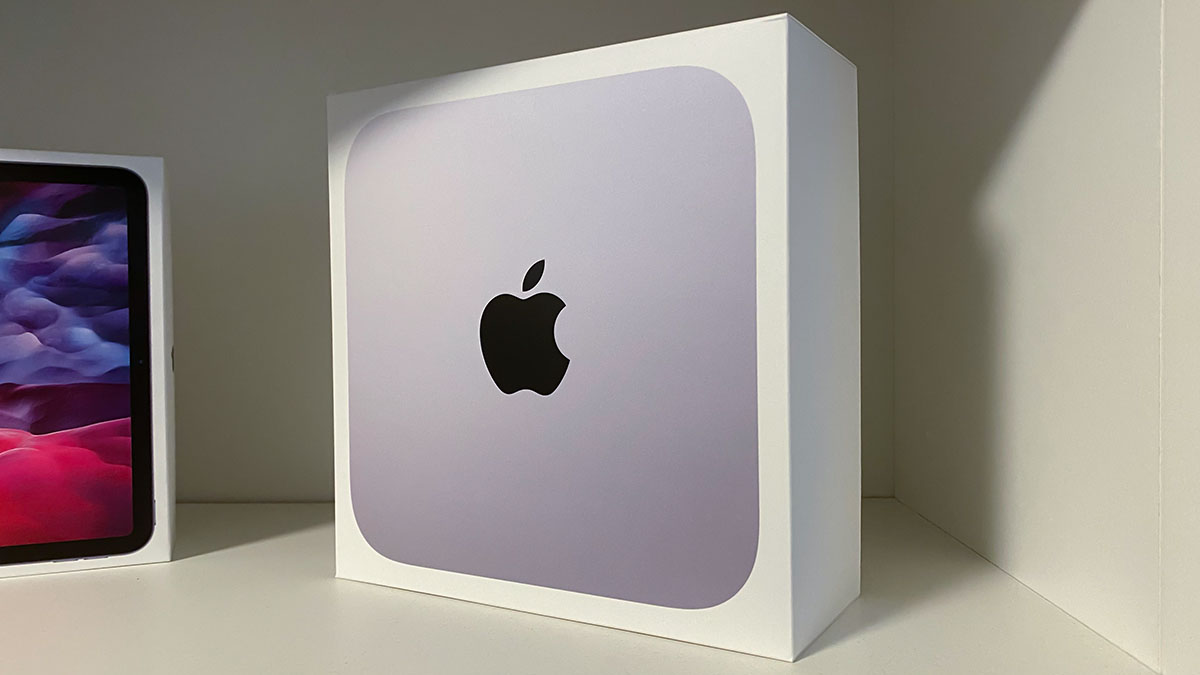 Die Verpackung des Mac Mini M1